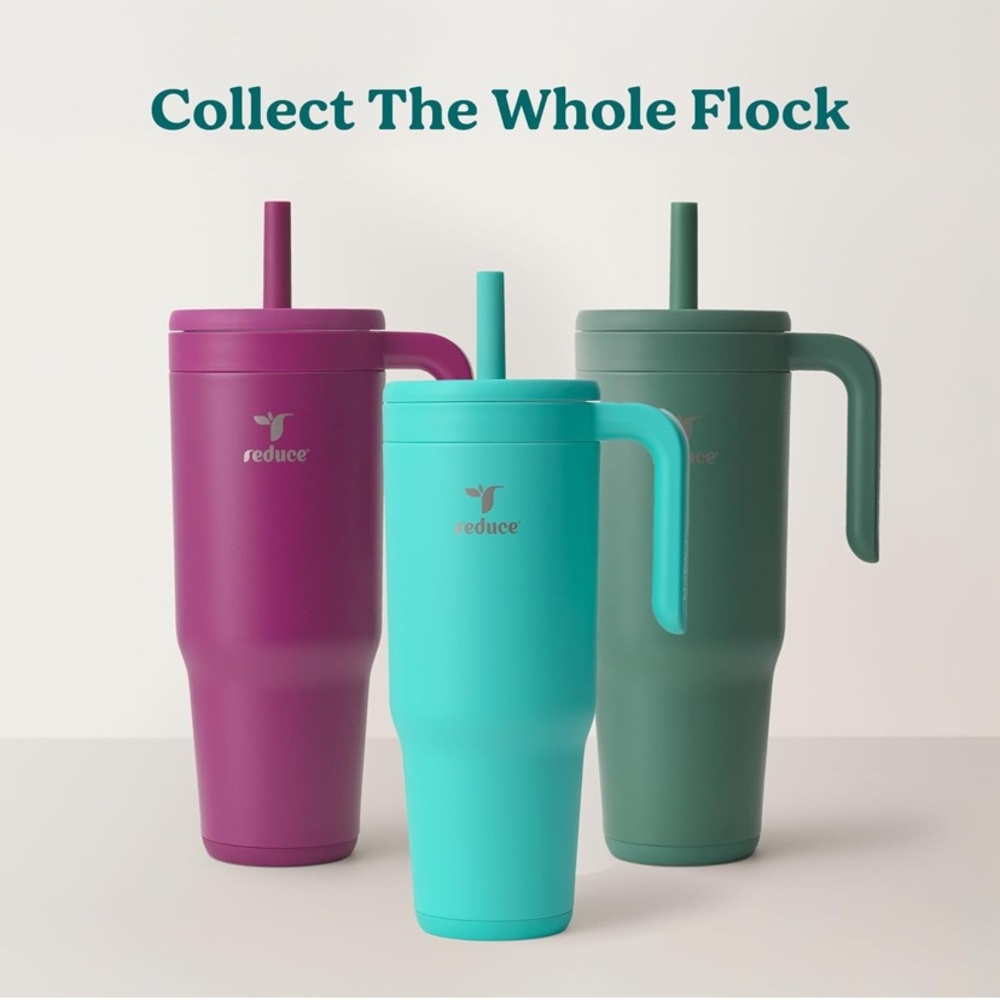 Reduce Spill-Proof 40oz Chiller Silicone Straw Vacuum Insulated Soft-Sit Base - Picture 5 of 7